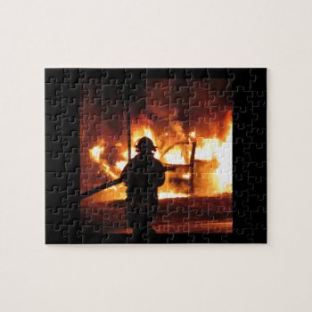 Firefighter Handline Jigsaw Puzzle by bonfirefirefighters at Zazzle