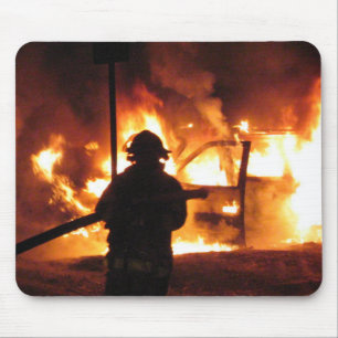 Firefighter Handline Mouse Pad
