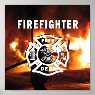 Firefighter Handline Poster
