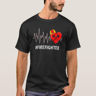 Firefighter Heartbeat Fireman Rescue Fireman T-Shirt
