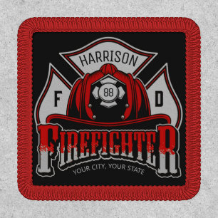 Firefighter Helmet ADD NAME Fire Department Rescue Patch