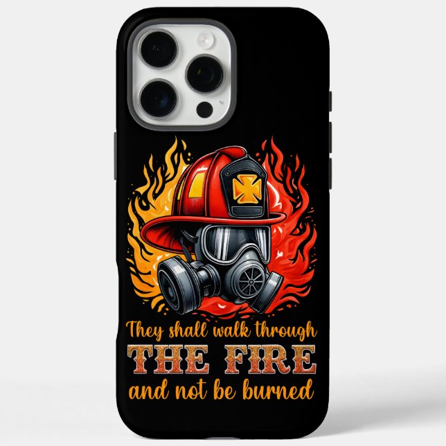 Firefighter helmet amid flames  Case-Mate iPhone case (Back)
