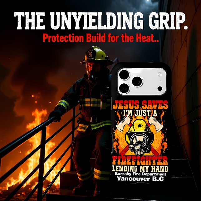 Firefighter helmet amid flames  Case-Mate iPhone case (Creator Uploaded)