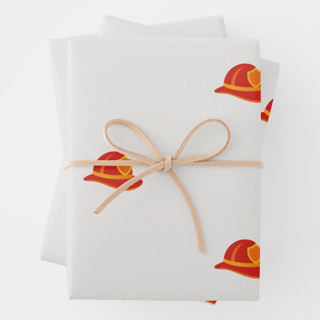 Firefighter Helmet Gift Wrap (In situ)