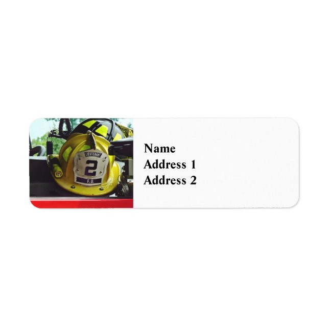 Firefighter Helmets Inside Fire Truck Label (Front)
