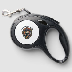 Firefighter Hero Cat Cat Graphic Tee Art - Firefig Retractable Pet Leash