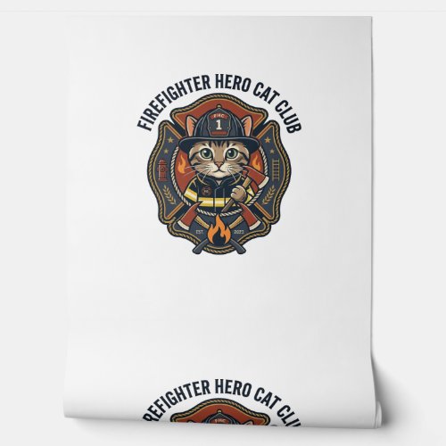 Firefighter Hero Cat Cat Graphic Tee Art - Firefig Wallpaper
