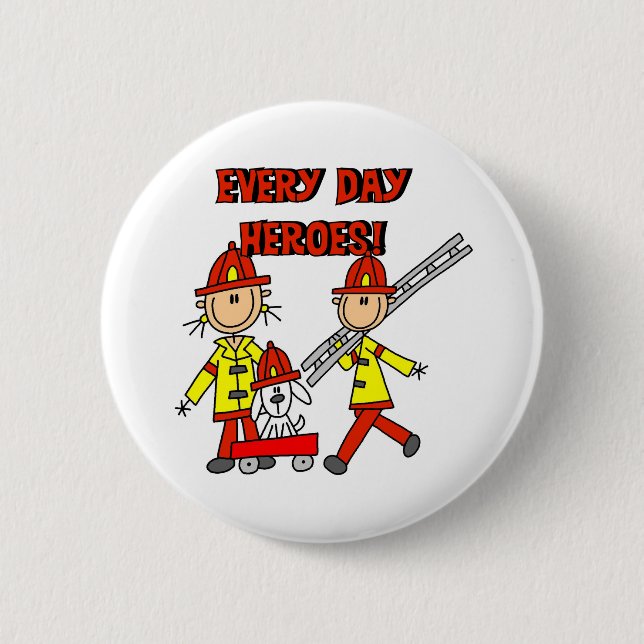 Firefighter Heroes Button (Front)