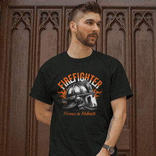Firefighter Heroes in Helmets T-Shirt