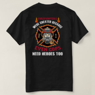 Zazzle Create Your Own Fire Department Logo T-Shirt, Men's, Size: Adult S, Black