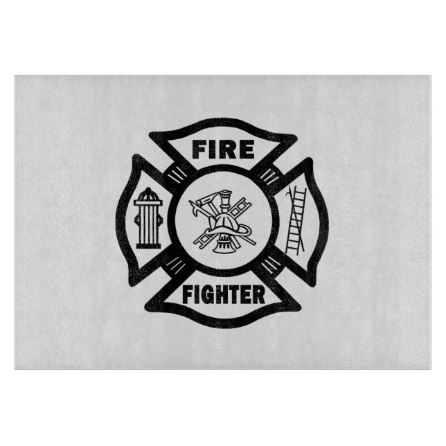 Firefighter Home Cutting Board (Front)