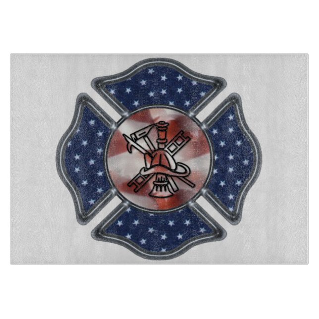 Firefighter Home Cutting Board (Front)