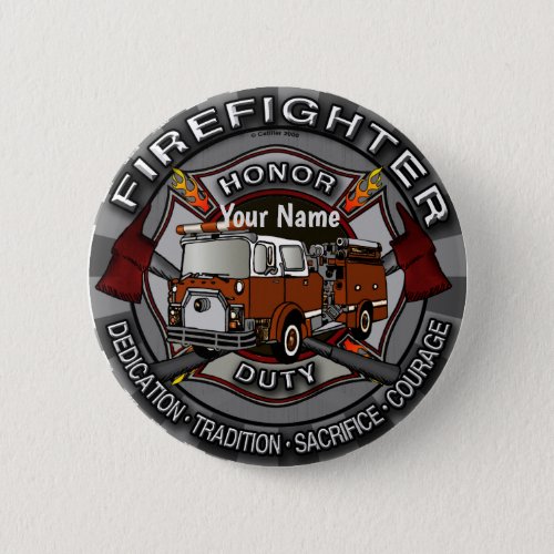 Firefighter Honor custom name pin
