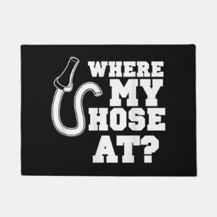 Firefighter Hose Adult Humor For Firefighters Doormat