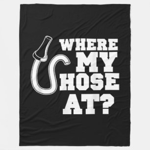 Firefighter Hose Adult Humor For Firefighters Fleece Blanket