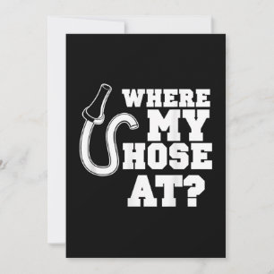 Firefighter Hose Adult Humor For Firefighters Holiday Card