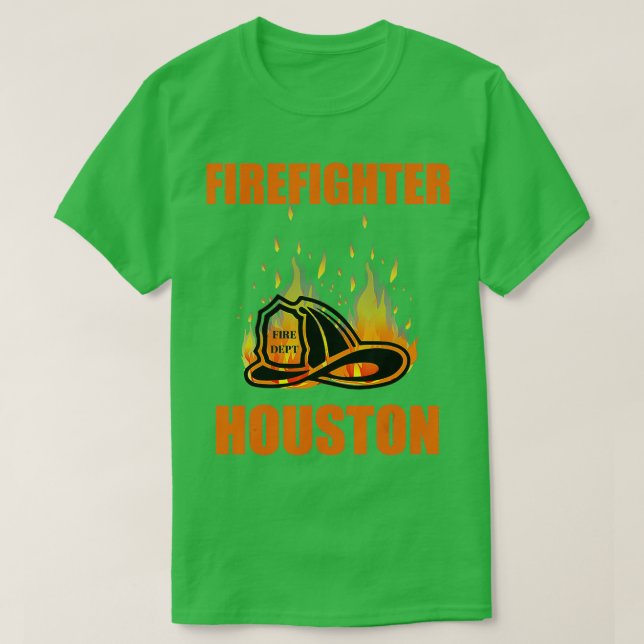 Firefighter Houston Fire Department Gift T-Shirt (Design Front)