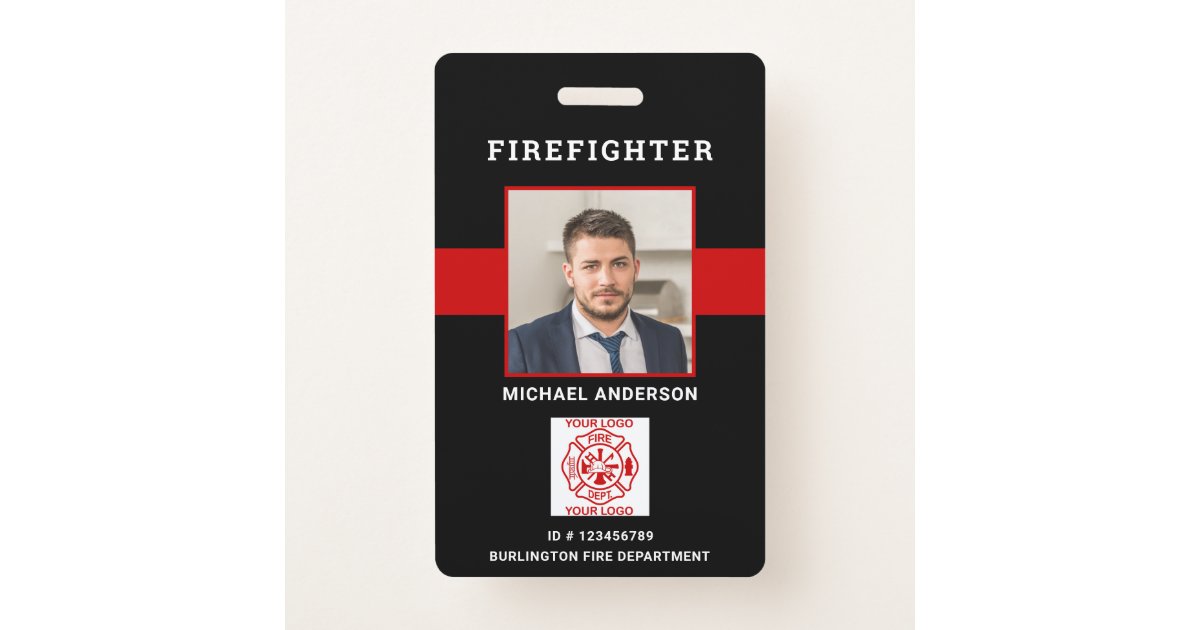 firefighter-id-personalized-photo-fireman-id-card-badge-zazzle