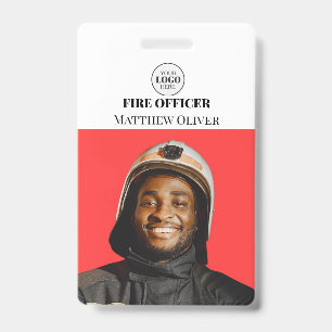 Firefighter ID Photo Simple Logo Badge