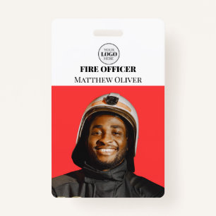 Firefighter ID Photo Simple Logo Badge
