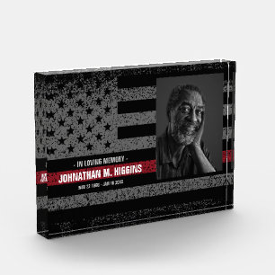 Firefighter In Loving Memory Thin Red Line Flag Ac Acrylic Award