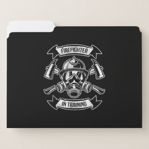 Firefighter In Training Axe Gas Masks Aspirant File Folder