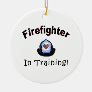 Firefighter In Training Ceramic Ornament