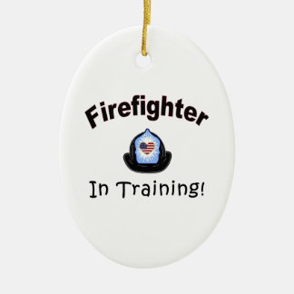 Firefighter In Training Ceramic Ornament