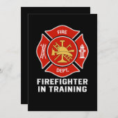Firefighter In Training Kids Fireman 16202607.Png Save The Date (Front/Back)