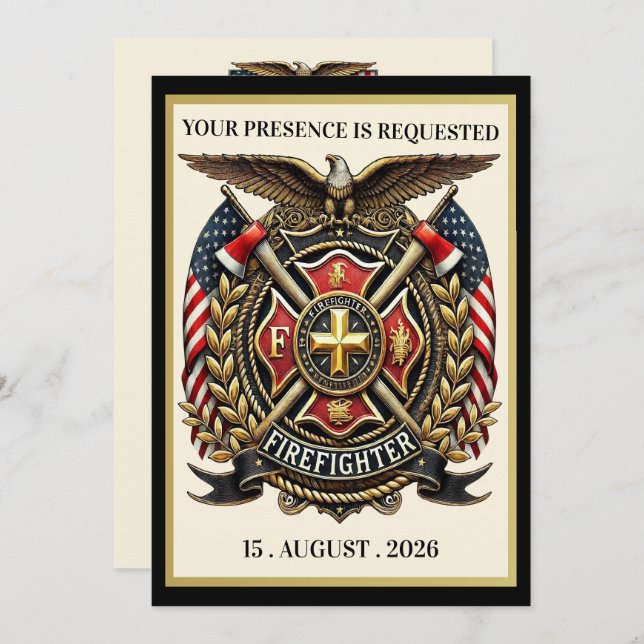 FIREFIGHTER  INVITATION (Front/Back)