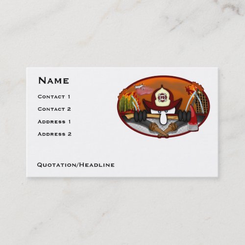 Firefighter Kilroy Business Card