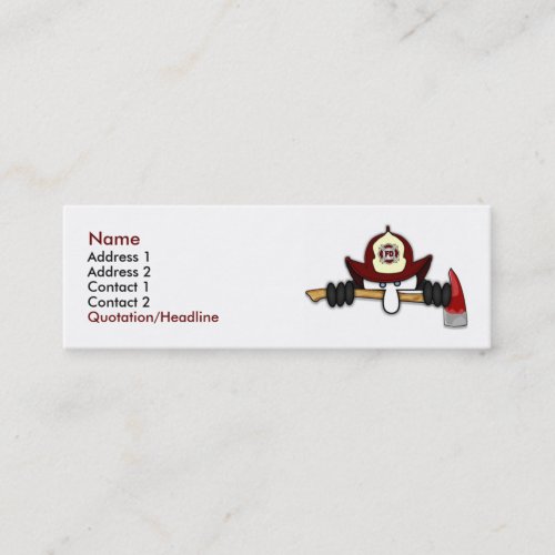 Firefighter Kilroy Profile Card 1 Business Cards