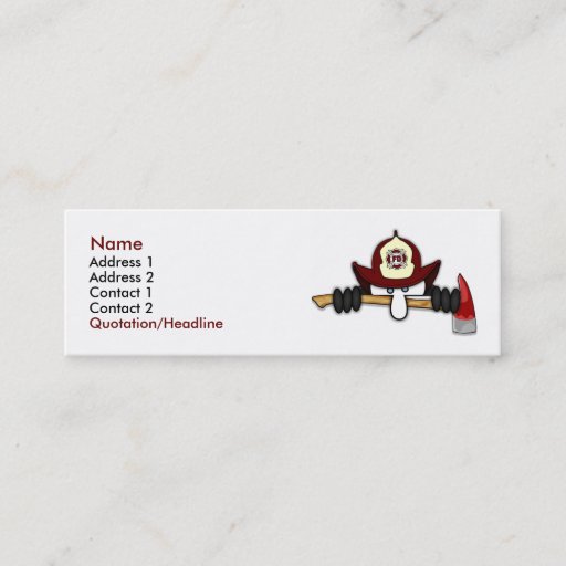Customizable Firefighter Kilroy Profile Card 1 Business Cards