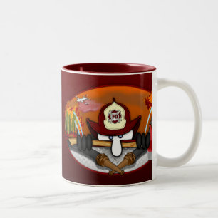 Firefighter Kilroy Red Mug