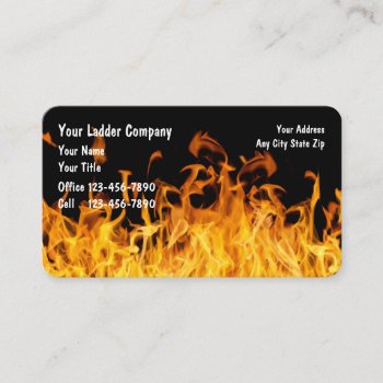 Firefighter Ladder Company Business Card by Luckyturtle at Zazzle