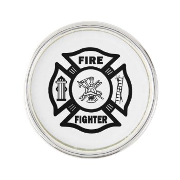 Firefighter Lapel Pin by bonfirefirefighters at Zazzle
