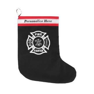 Firefighter Large Christmas Stocking