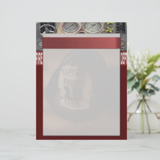 Firefighter Letterhead (Standing Front)