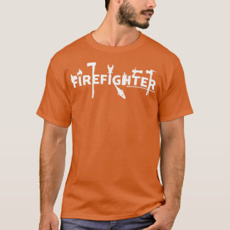 Firefighter lettering with equipment T-Shirt