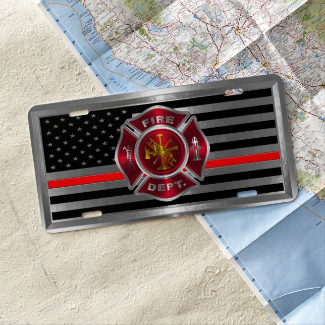 FIREFIGHTER  LICENSE PLATE (In Situ)