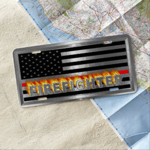 FIREFIGHTER LICENSE PLATE