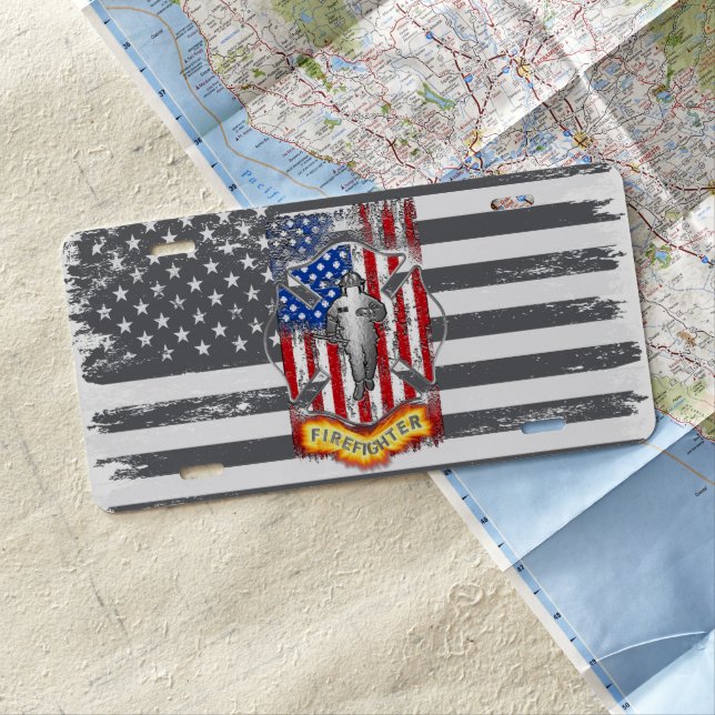 FIREFIGHTER   LICENSE PLATE (In Situ)