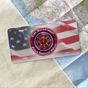 FIREFIGHTER  LICENSE PLATE