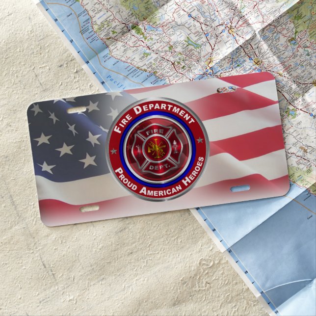 FIREFIGHTER  LICENSE PLATE (In Situ)