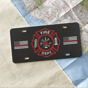 Firefighter License Plate