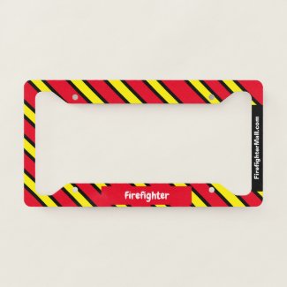 Firefighter License Plate Frame