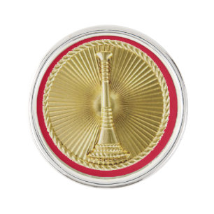 Firefighter Lieutenant 1 Bugle Medallion Lapel Pin
