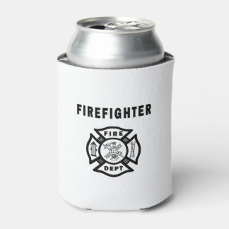 Firefighter Logo Can Cooler