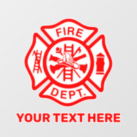 Firefighter Logo Personalized Wall Decal