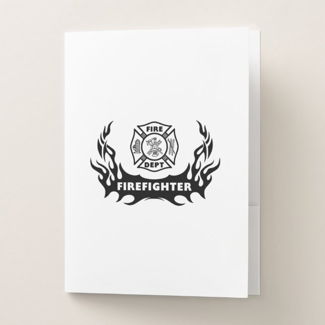 Firefighter Logo Pride Pocket Folder (Front)